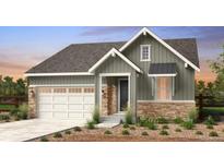Charming craftsman-style home with a two-car garage and stone accents at 4285 Ridgewalk Pt, Castle Rock, CO 80108