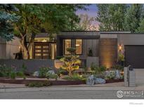 Stunning contemporary home with landscaped front yard and modern design at 7323 Old Post Rd, Boulder, CO 80301