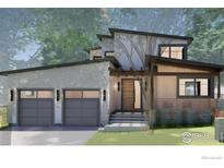 Modern two-story home with attached two-car garage and landscaping at 2250 Bluebell Ave, Boulder, CO 80302