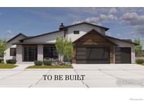 To be built modern farmhouse with stone accents and large garage at 975 William Way, Berthoud, CO 80513
