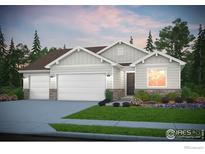 New construction home featuring a welcoming three car garage, neutral siding and manicured landscaping at 24125 E 35Th Dr, Aurora, CO 80019