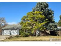 Charming single-story home with a two-car garage and mature trees in a residential neighborhood at 2085 Carr St, Lakewood, CO 80214