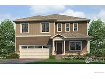 Charming two-story home featuring brown siding, stone accents, a two-car garage, and well-maintained landscaping at 6513 14Th St, Frederick, CO 80530