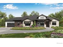 Charming single-Gathering home featuring stone accents, a three-car garage and inviting landscaping at 2682 Southwind Rd, Berthoud, CO 80513