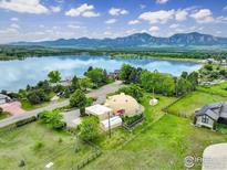 Unique dome home with lake and mountain views in a serene landscape at 6611 Lakeview Dr, Boulder, CO 80303