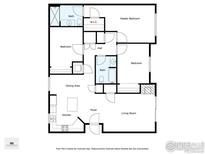 Detailed floor plan showcasing layout of bedrooms, bathrooms, kitchen, living room, and additional spaces at 804 Summer Hawk Dr, Longmont, CO 80504