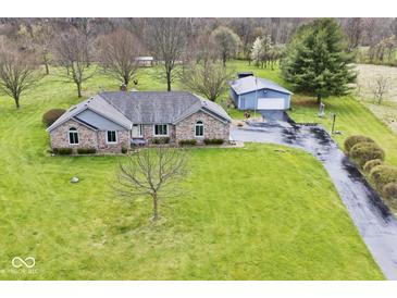 Ranch home with detached garage and large yard at 1507 N County Road 600 E, Avon, IN 46123