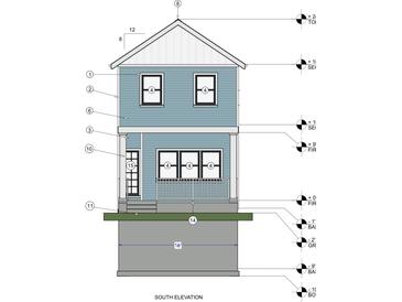 Two-story house with front porch, and light blue siding at 1426 Pleasant St, Indianapolis, IN 46203