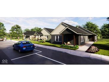 Modern, two-story homes with landscaped yards and parking at 4233 Evanston Ave, Indianapolis, IN 46205