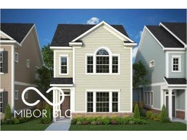 Charming two-story home featuring light siding, dark roof, and a welcoming front entrance at 754 Astor Ln, Carmel, IN 46032