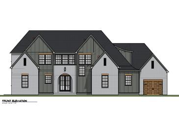 This is a digital image of a front elevation of the house with a garage door at 16246 Remington Dr, Fishers, IN 46037