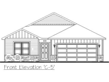 Charming single-Gathering home with a two-car garage, stone accents, and a well-manicured lawn at 1414 Bluebonnet Pl, Shelbyville, IN 46176
