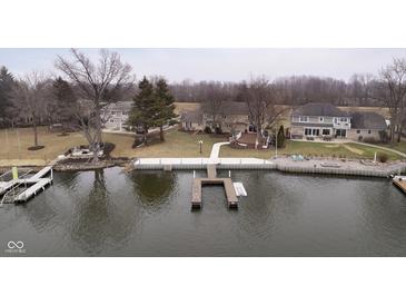 Expansive waterfront property with a private dock and access to a serene lake at 2005 Dakota Dr, Noblesville, IN 46062