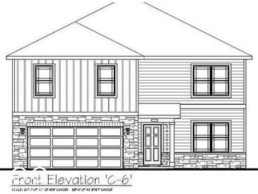 Rendering of new construction home featuring two stories with a garage and front door at 3241 W Keepsake Ln, Monrovia, IN 46157