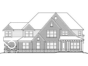 Charming two-story home featuring detailed brickwork, complementary siding and a welcoming front porch at 12045 Shady Knoll Dr, Fishers, IN 46037