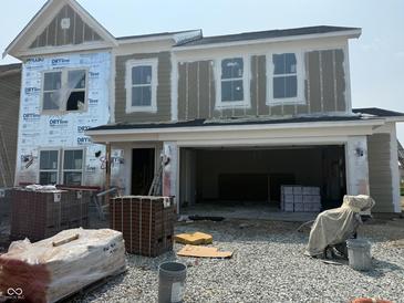 Exterior of home under construction with siding and brick features at 7294 Broadview Ln, McCordsville, IN 46055