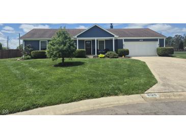 Charming single-story home featuring a well-maintained lawn and classic curb appeal at 628 Williams Ct, Greenwood, IN 46142
