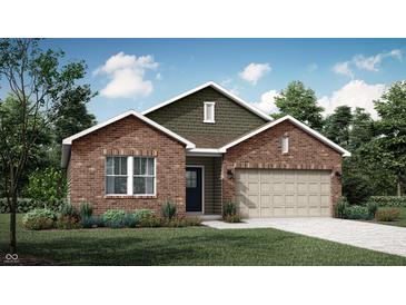 Beautiful single-Gathering home with brick exterior, a two-car garage, and a well-maintained lawn at 4205 Malvern Way, Indianapolis, IN 46235