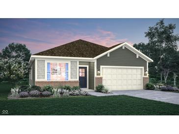 Charming home features a lovely landscaped yard, attached garage, and traditional architectural details at 3778 Cantebury Dr, Franklin, IN 46131