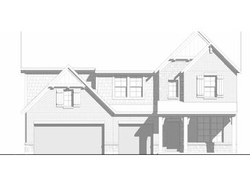 Rendering of a two-story brick home with a prominent garage and welcoming front porch at 6269 Stone Side Dr, Plainfield, IN 46168