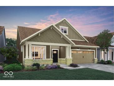 Charming single-Gathering home featuring a covered front porch and attached two car garage at 5273 Nettleton Way, Avon, IN 46123