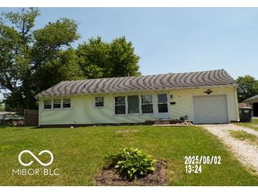 Charming single-story home featuring a well-maintained lawn and a one-car garage at 26 Crescent Ct, Chesterfield, IN 46017