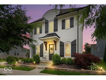 Charming two-story home with black shutters and professional landscaping at 1655 Avondale Dr, Westfield, IN 46074