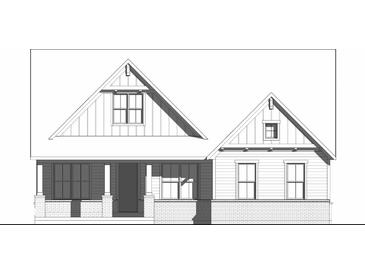 New home showcasing a charming exterior elevation with brick base and classic architectural details at 1960 Delp Ct, Avon, IN 46123