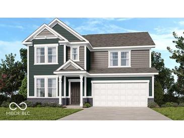 Charming two-story home showcasing a modern design and appealing color palette at 292 Commodore Dr, Pittsboro, IN 46167