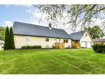 Charming single-story home with a well-maintained lawn and welcoming front porch at 1624 Riley Rd, Lebanon, IN 46052