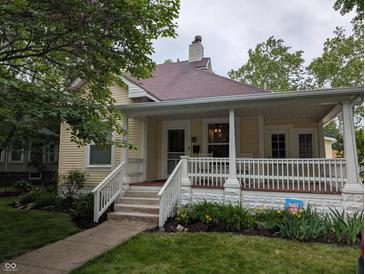 Charming single Gathering home with front porch and stairway at 414 E Main St, Plainfield, IN 46168