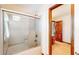 Clean bathroom with a tub/shower combination at 4738 Moss Creek Ct, Indianapolis, IN 46237