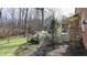 Wooden deck overlooks backyard and wooded area at 4738 Moss Creek Ct, Indianapolis, IN 46237