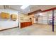 Garage with cabinets and workbench at 4738 Moss Creek Ct, Indianapolis, IN 46237