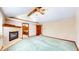 Spacious main bedroom with fireplace and access to bathroom at 4738 Moss Creek Ct, Indianapolis, IN 46237