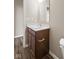Bathroom featuring a vanity with sink, updated fixtures, and tile flooring at 2184 Galleone Way, Plainfield, IN 46168