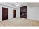 Finished basement bedroom with fireplace and ceiling fan at 12106 Cabri Ln, Fishers, IN 46037