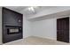 Finished basement bedroom with fireplace and ceiling fan at 12106 Cabri Ln, Fishers, IN 46037