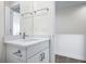 Bathroom featuring a bright vanity, modern fixtures, and clean finishes at 806 7Th St, Columbus, IN 47201