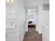 Hallway with bathroom on the left and bedroom view straight ahead at 806 7Th St, Columbus, IN 47201