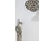 The updated bathroom shower features brushed nickel fixtures, a rain head, and a hand wand at 806 7Th St, Columbus, IN 47201