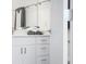 Bright bathroom featuring a modern faucet, clean white countertop, and soft towels at 822 7Th St, Columbus, IN 47201