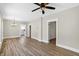 Spacious living room with newly installed flooring and fresh paint at 5845 Rawles Ave, Indianapolis, IN 46219