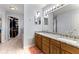 Spacious bathroom with double vanity and granite countertops at 6093 Boulder Ct, Columbus, IN 47201