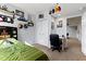 Basement bedroom with desk and closet at 6093 Boulder Ct, Columbus, IN 47201