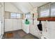 Unfinished basement with a door and storage at 1185 N 10Th St, Noblesville, IN 46060