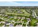 Sprawling aerial view of a golf course community featuring ponds and lush greenery at 11492 Hanbury Manor Blvd, Noblesville, IN 46060
