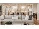 Open concept living room flows into kitchen with eat-in dining space at 11492 Hanbury Manor Blvd, Noblesville, IN 46060