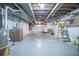 Spacious unfinished basement with concrete flooring and visible utilities, ready for customization at 2925 Highwoods Dr, Indianapolis, IN 46222