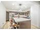 Modern kitchen with quartz countertops, stainless steel appliances, and a stylish island at 2925 Highwoods Dr, Indianapolis, IN 46222